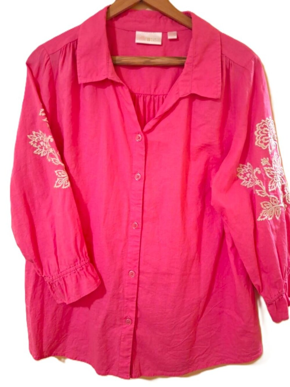 Kim Gravel - Belle - Floral Embroidered Blouse - 1X